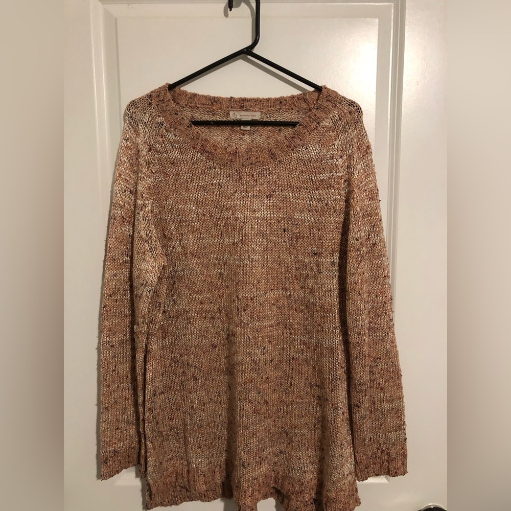 Dress Barn Pink Multicolored Sweater with a hint of sparkle. Size XL.